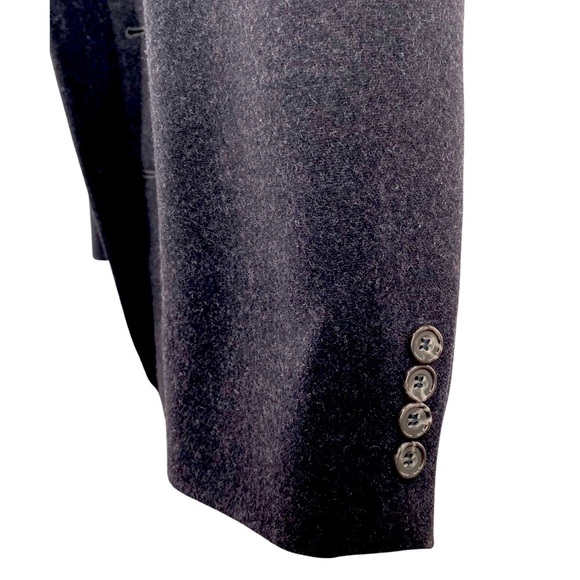Oscar de la Renta Men’s Wool Cashmere Blend Charcoal Gray Blazer Size 40 Regular - Picture 4 of 7